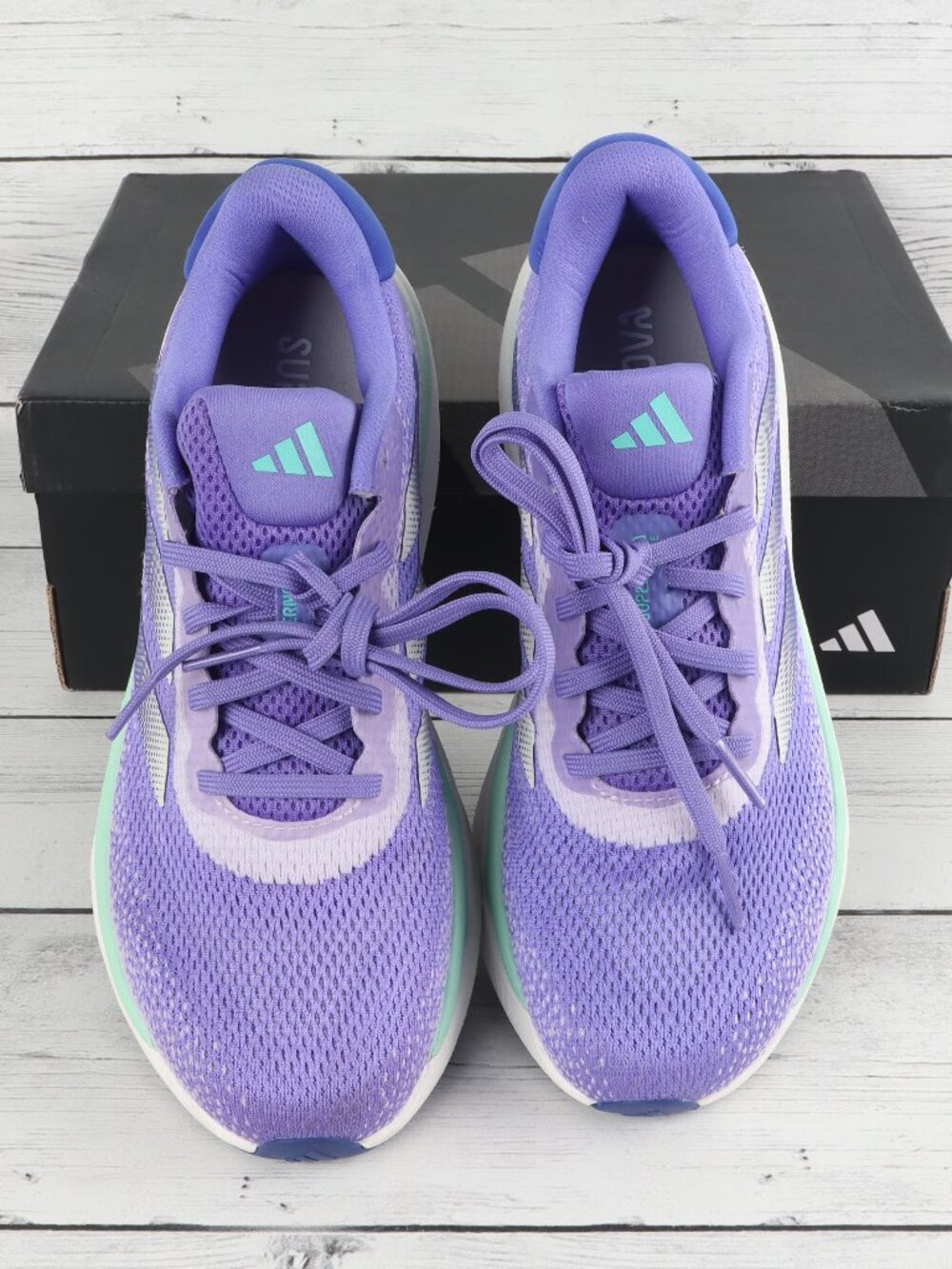Adidas Womens Supernova Stride Running Size 9.5 Cobalt Blue/Zero Metallic/Purple